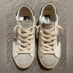 Golden Goose Super Star Glitter Low Top Sneaker Size 39